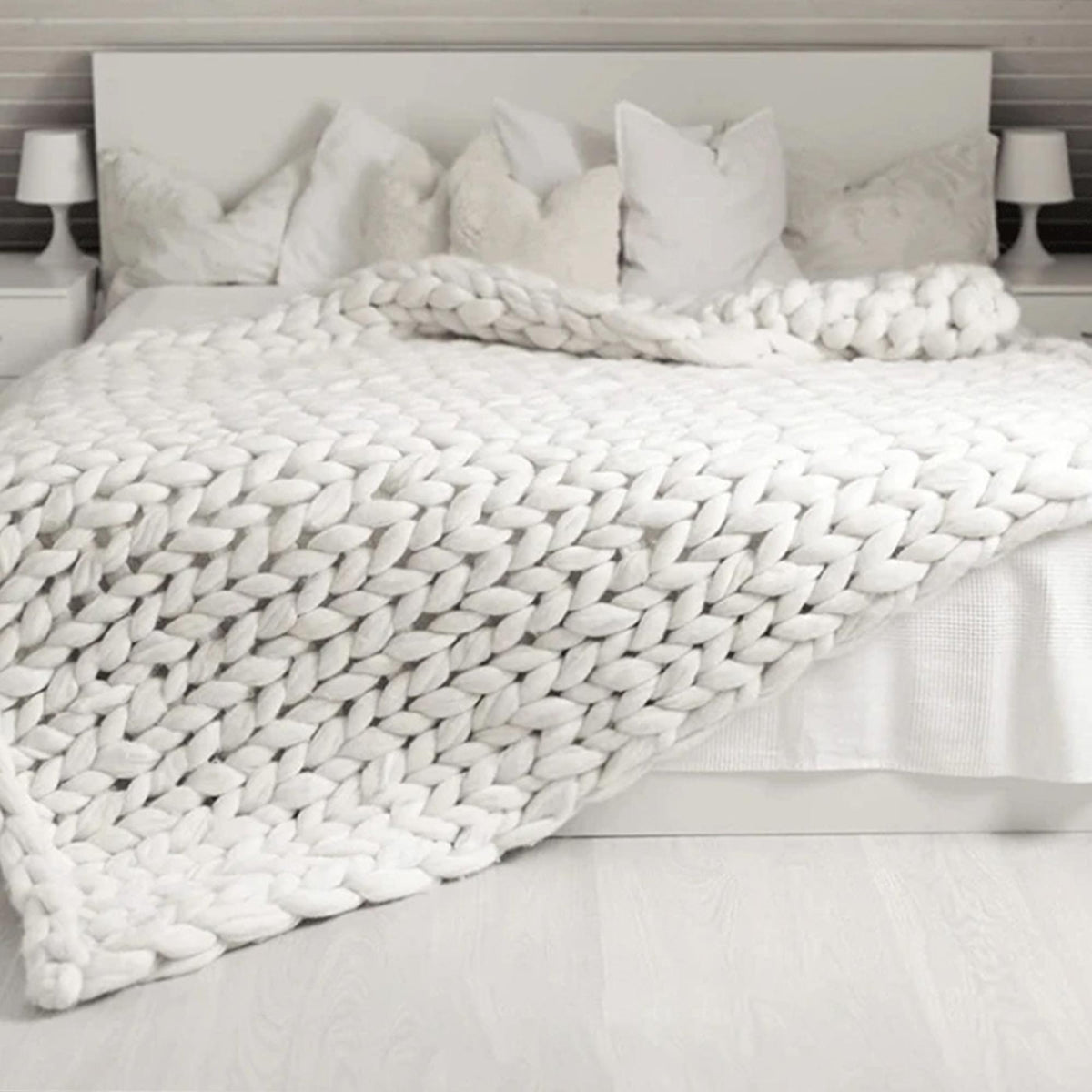 Valentinstag perfekte Kombination (Zwei Love Kissen und eine große Strickdecke)
